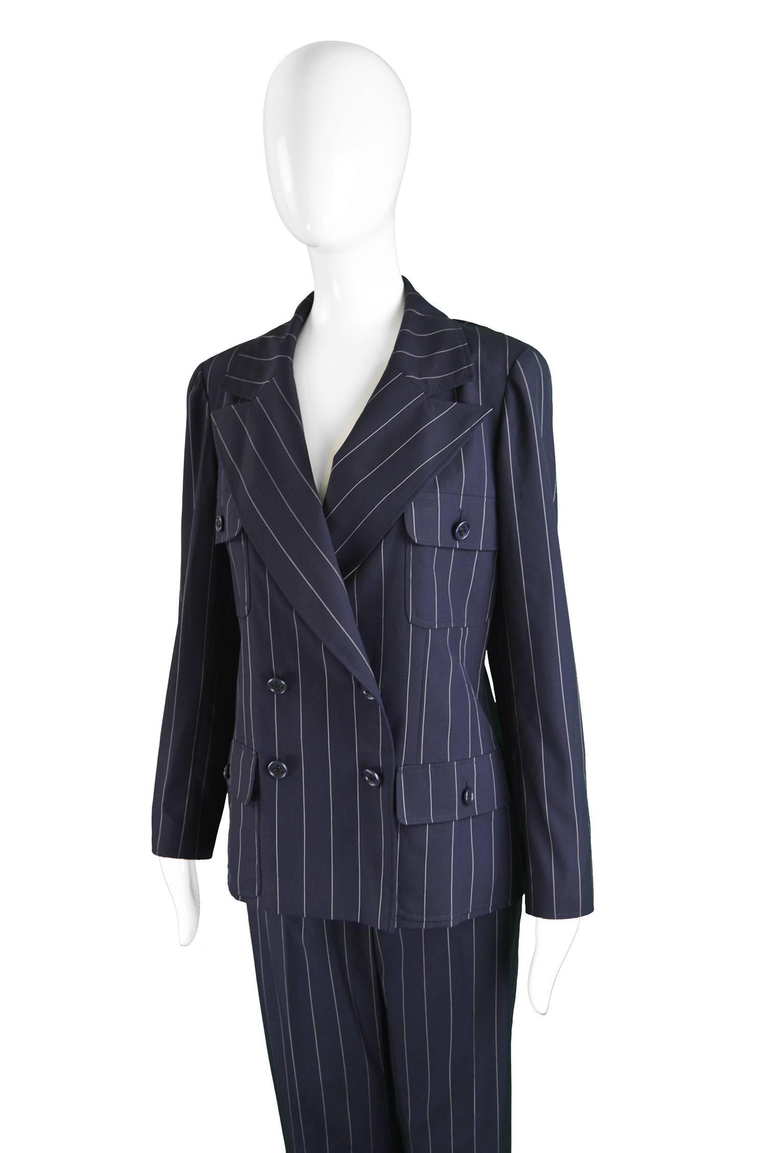 women's pinstripe pant suit