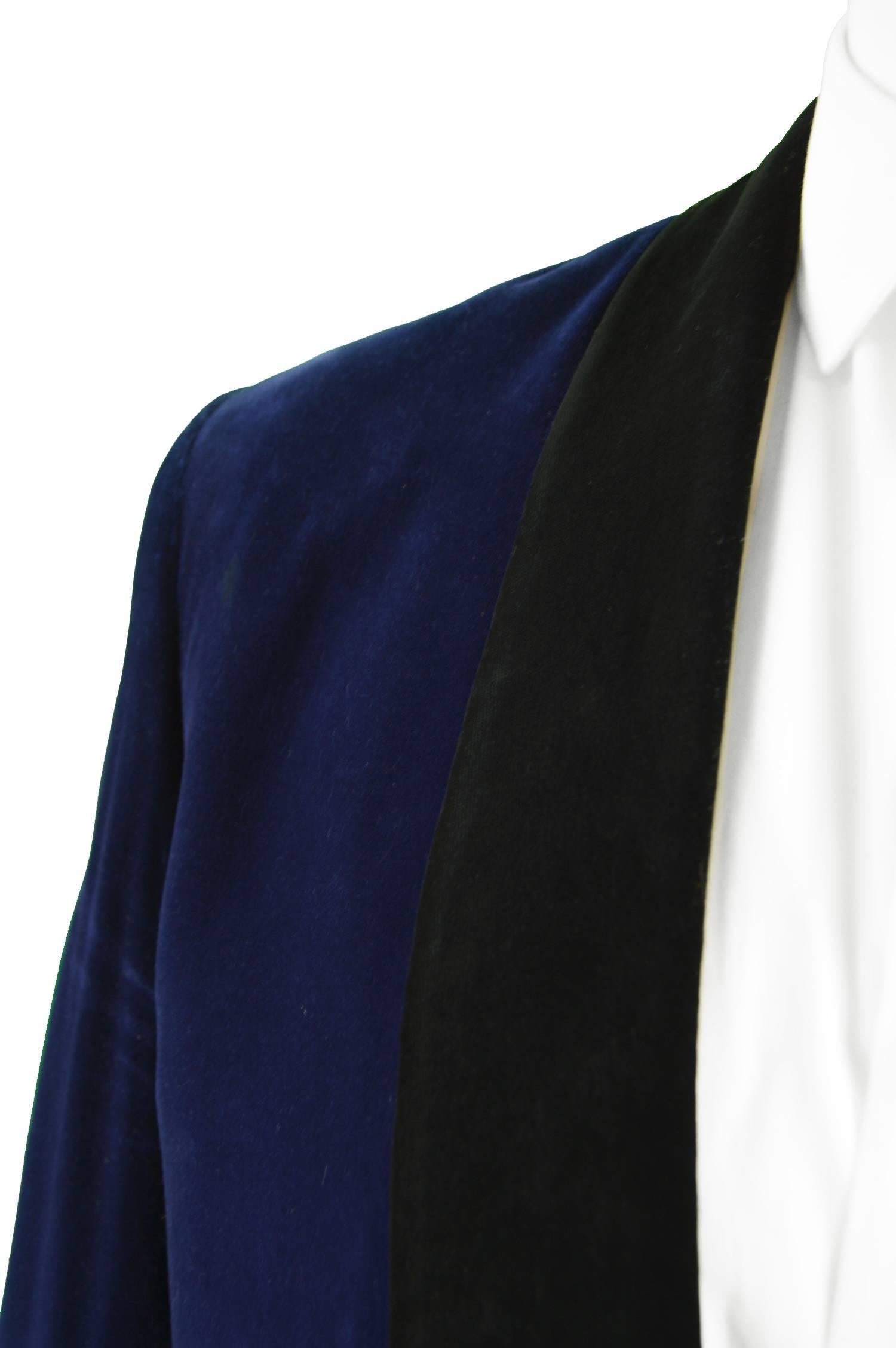 blue velvet smoking jacket