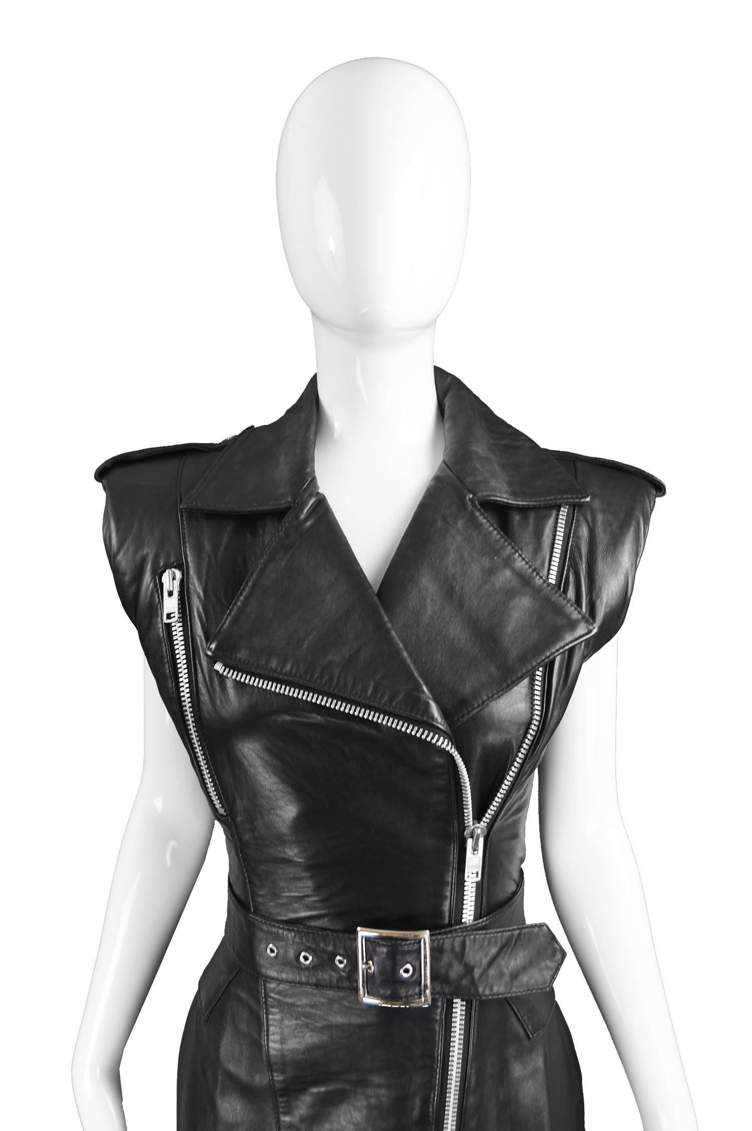 leather biker dress