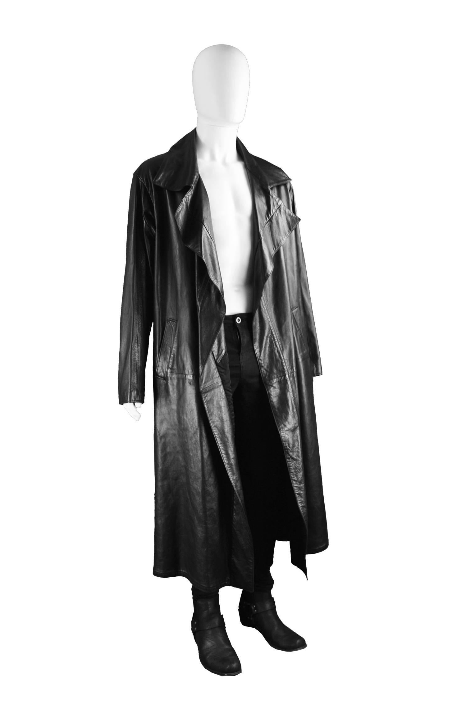 versace leather trench coat