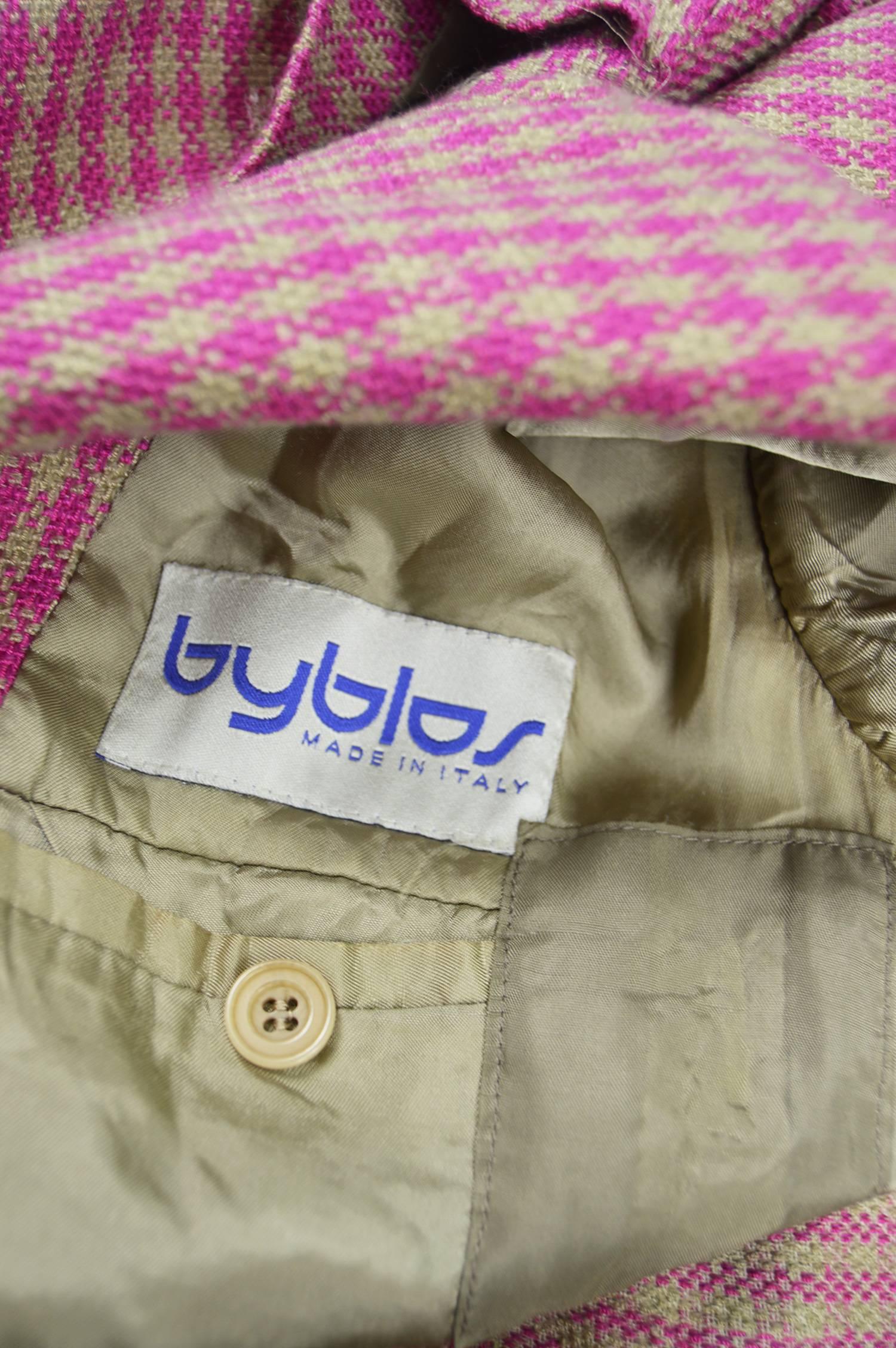Byblos Vintage Men's Wool, Rayon & Silk Light Spring Blazer, 1990s For Sale 4