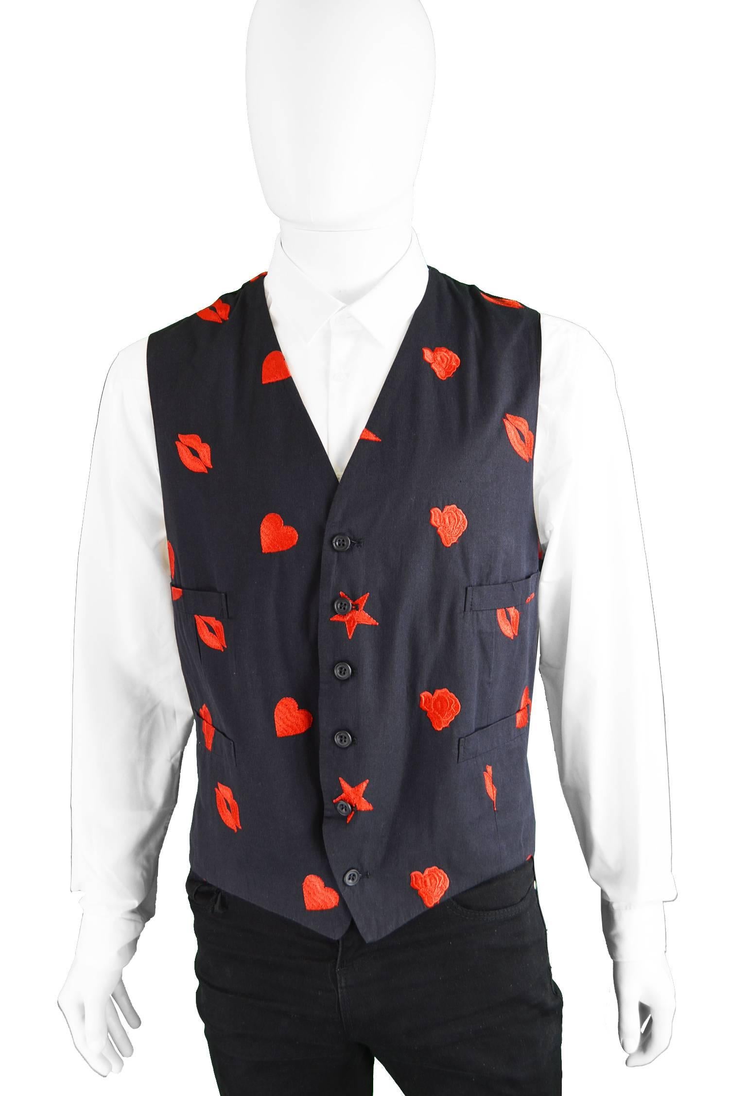 embroidered waistcoat mens