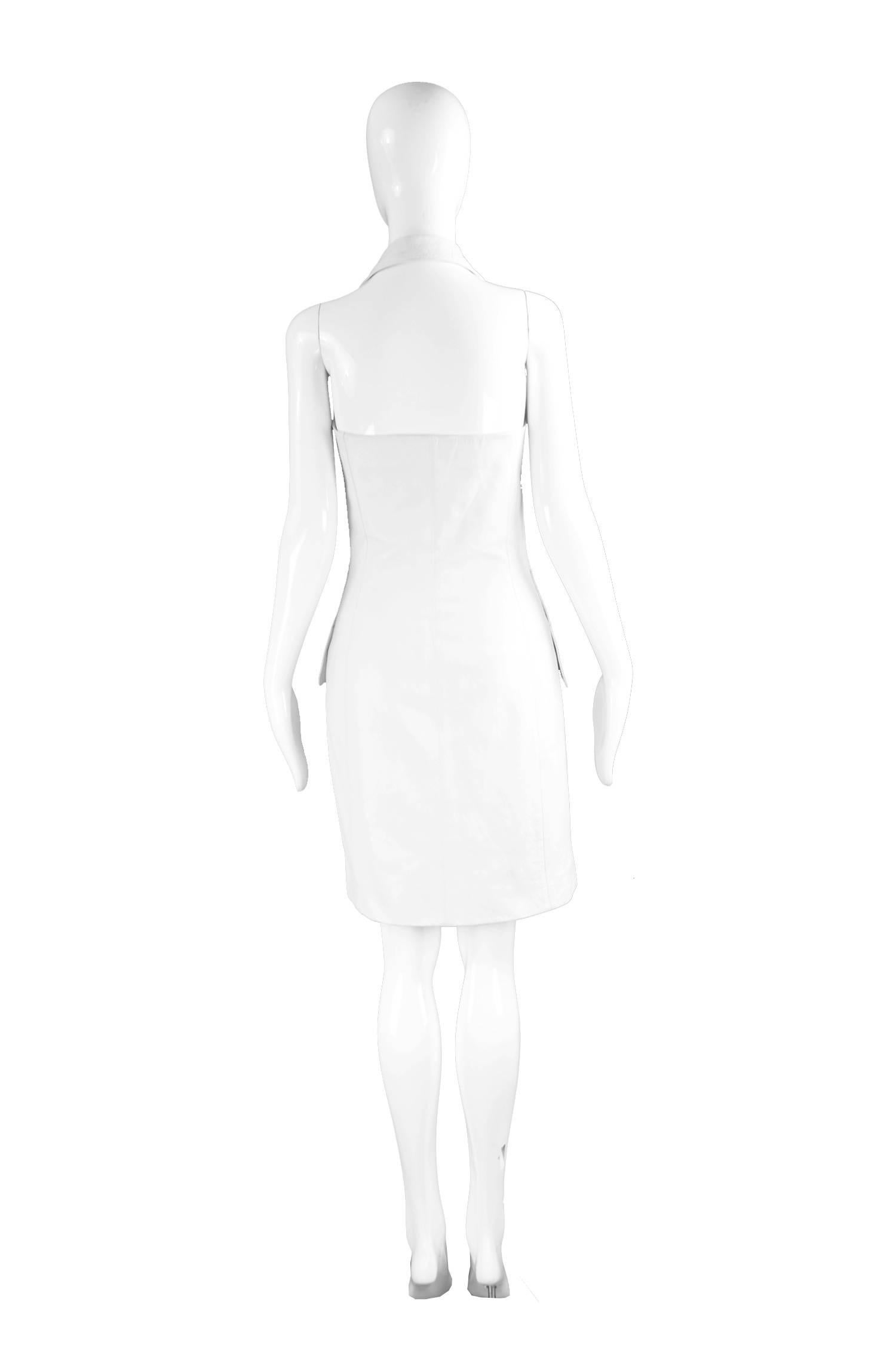 Alexander McQueen for Givenchy Couture 'Cowgirls' White Leather Dress, SS 1998 In Excellent Condition In Doncaster, South Yorkshire