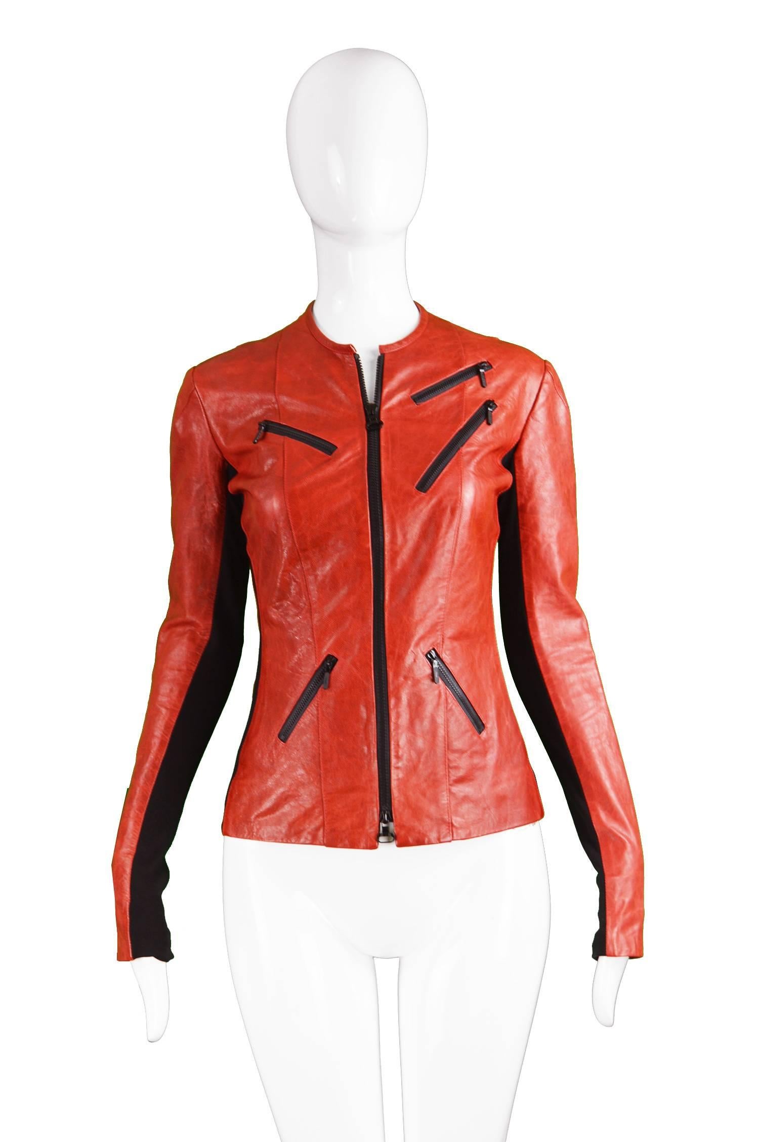 red leather suit womens