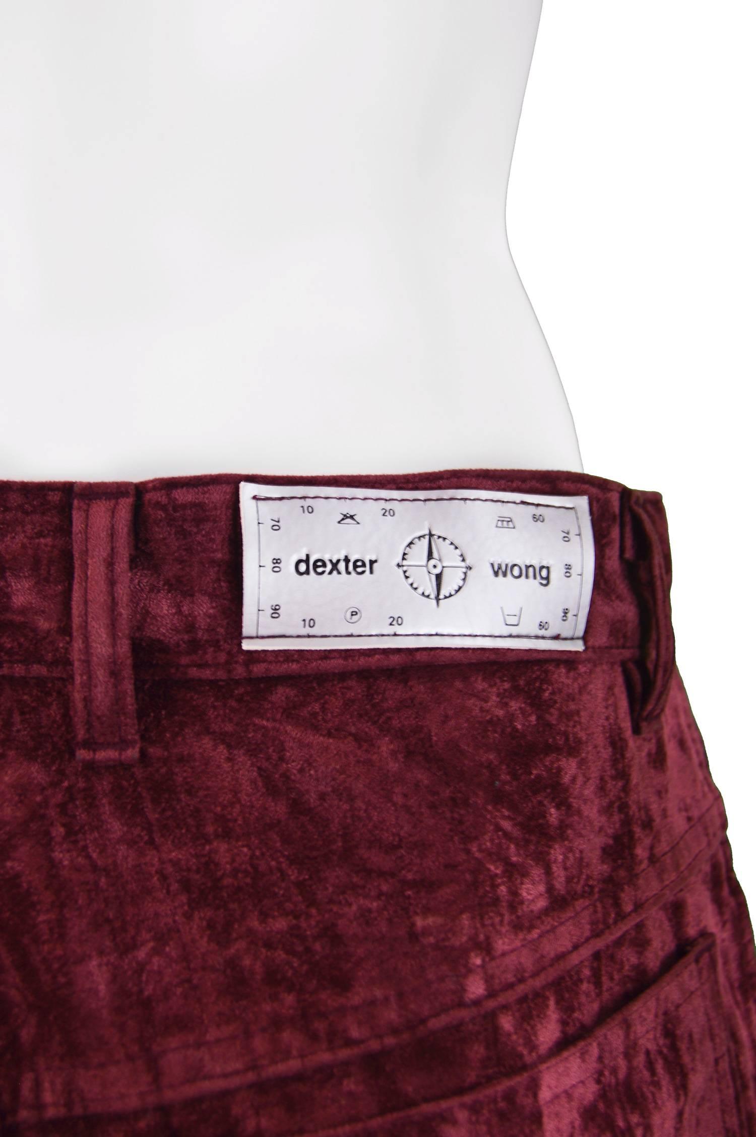 Dexter Wong Men's Rare Wine Crushed Velvet Vintage Straight