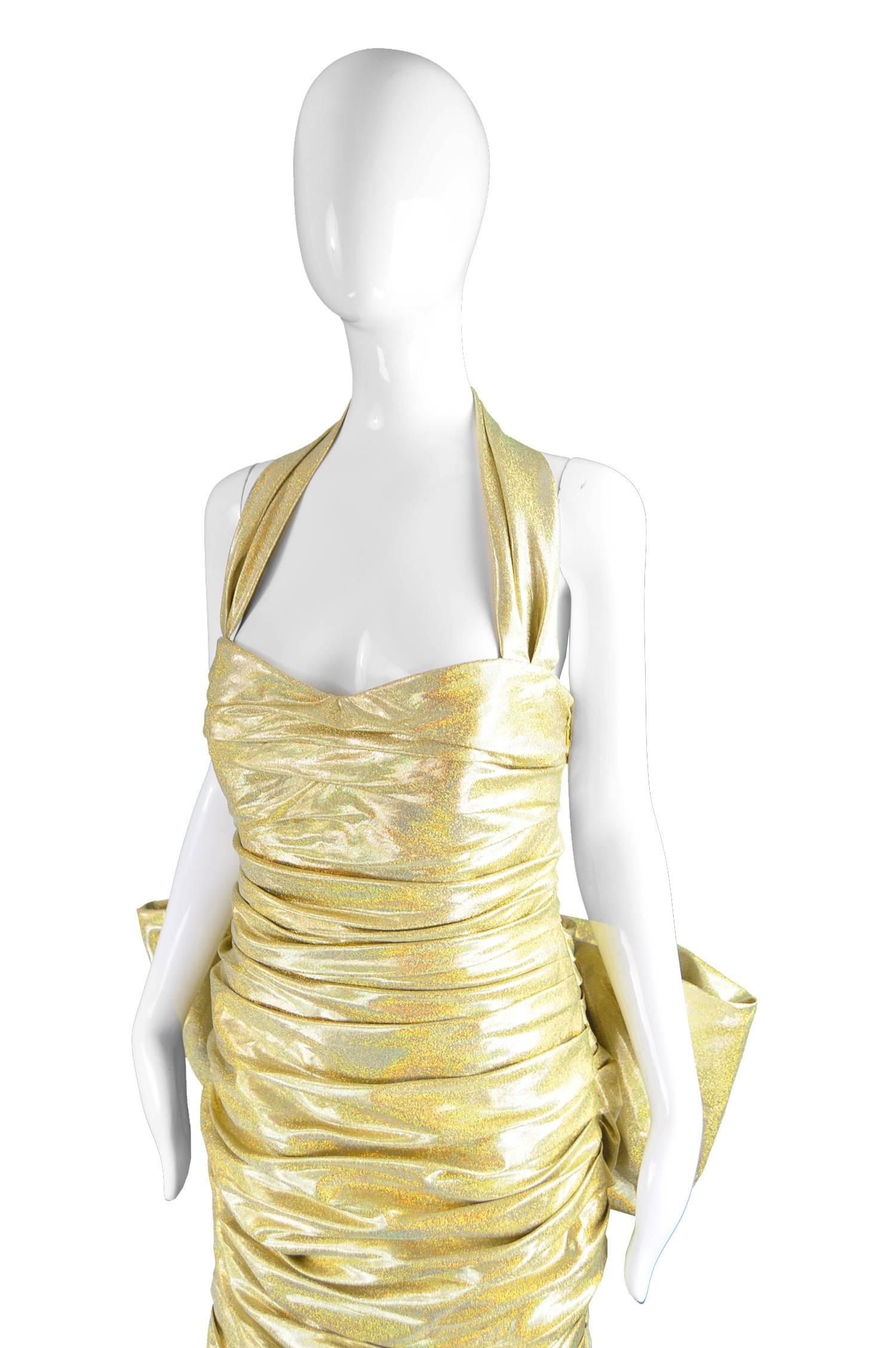 moschino gold dress