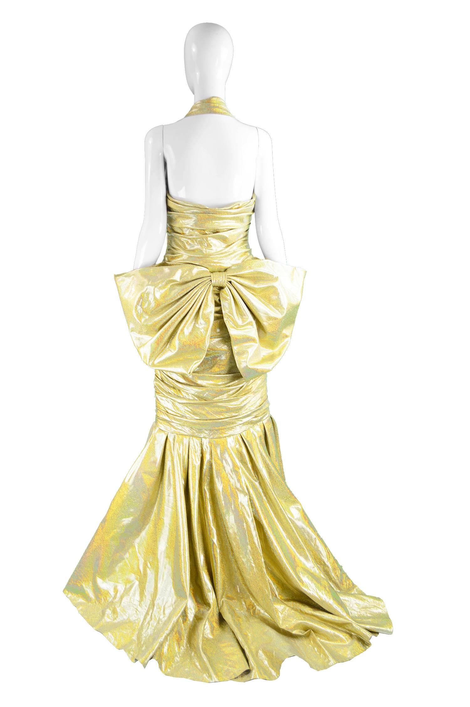 Moschino Couture Gold Barbie Collection Evening Gown, Spring 2015 In Excellent Condition In Doncaster, South Yorkshire