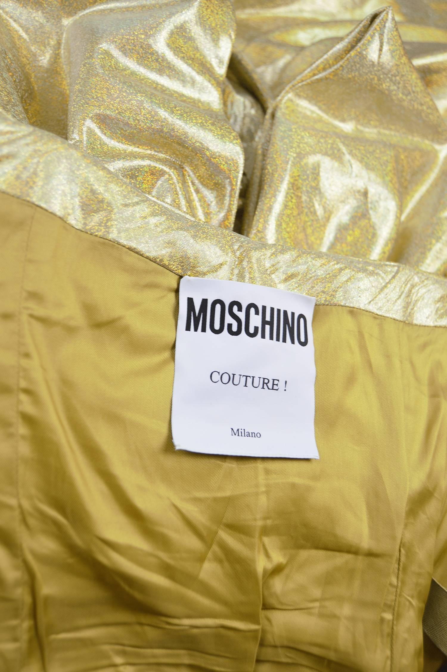 Moschino Couture Gold Barbie Collection Evening Gown, Spring 2015 2