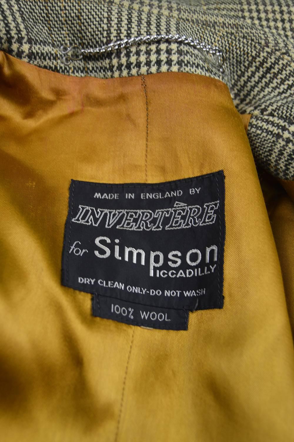 Invertere for Simpson of Piccadilly Men's Vintage Wool & Suede Coat, 1960s 3