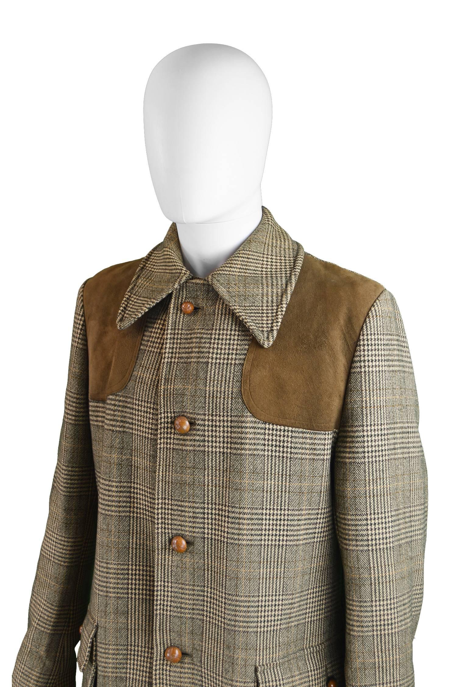 Brown Invertere for Simpson of Piccadilly Men's Vintage Wool & Suede Coat, 1960s