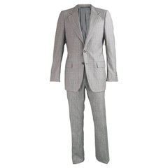 Yves Saint Laurent Men's Gray Wool Prince of Wales Check 2 Piece Suit