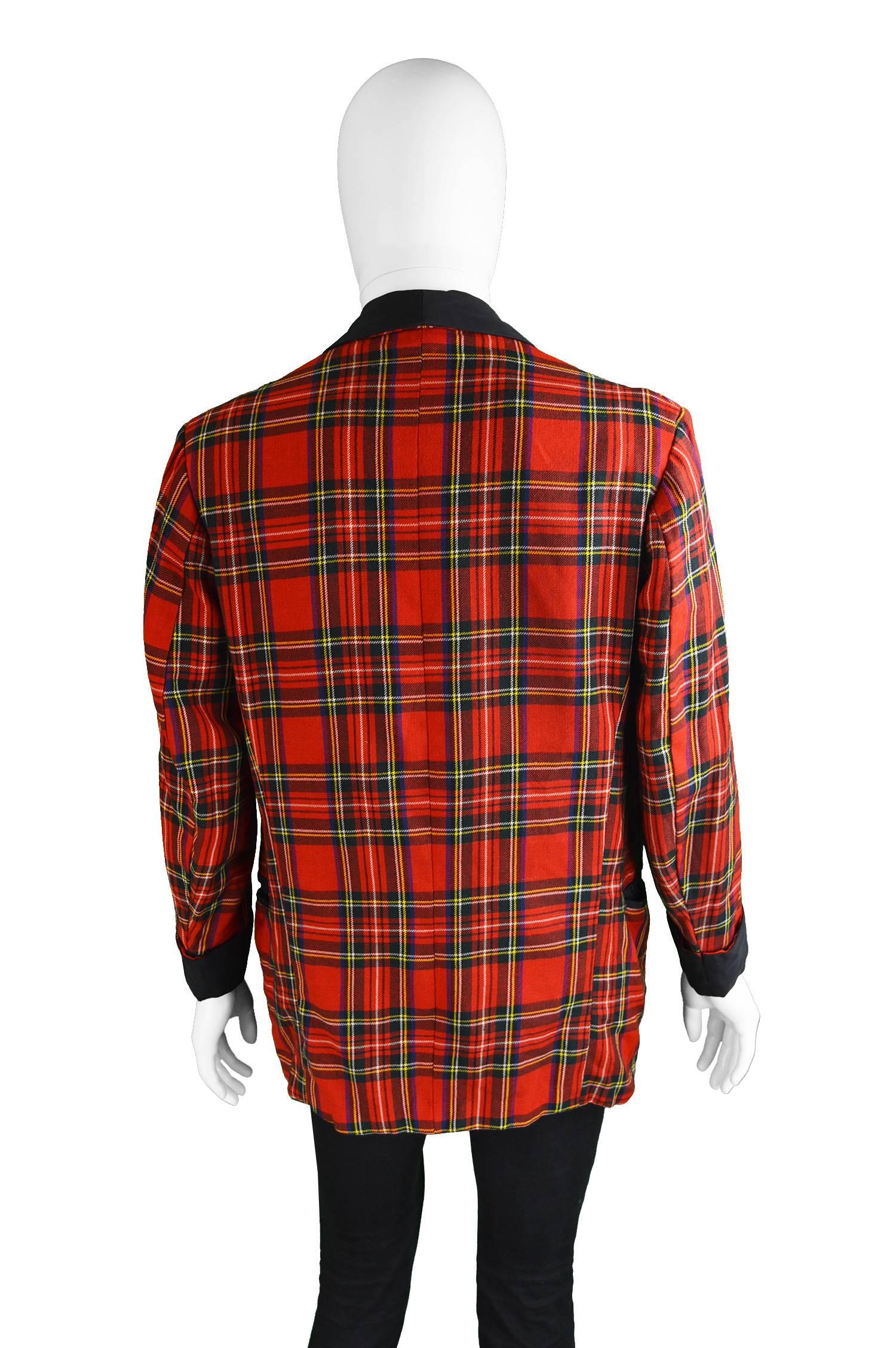 Vintage Men's Tartan Plaid Checked Drape Jacket by Joseph Horne, 1960s In Excellent Condition In Doncaster, South Yorkshire