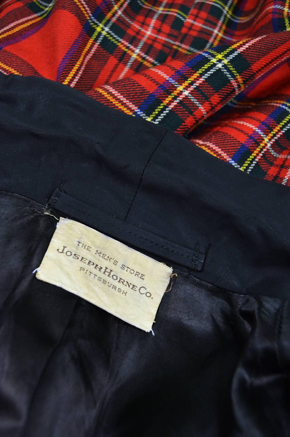 Vintage Men's Tartan Plaid Checked Drape Jacket by Joseph Horne, 1960s 1