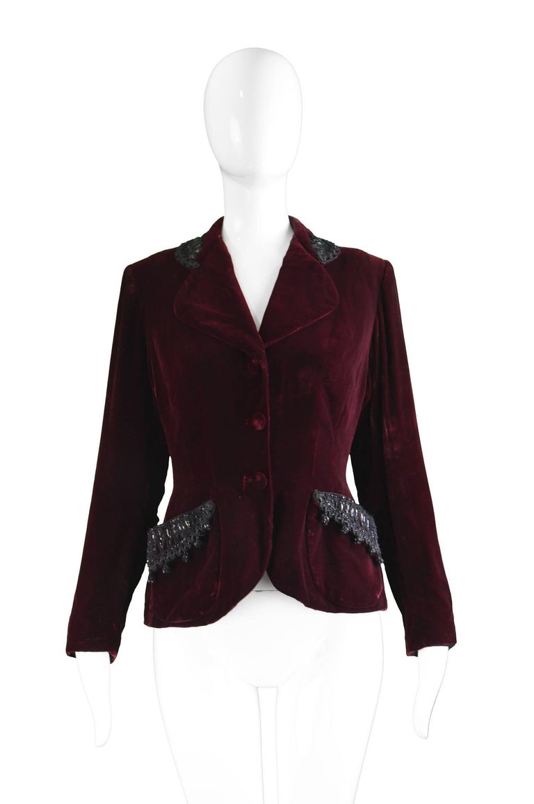 vintage velvet jacket womens