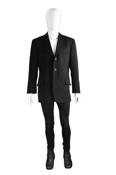 Istante by Gianni Versace Men's Vintage Cashmere, Wool and Velvet Blazer, 1990s