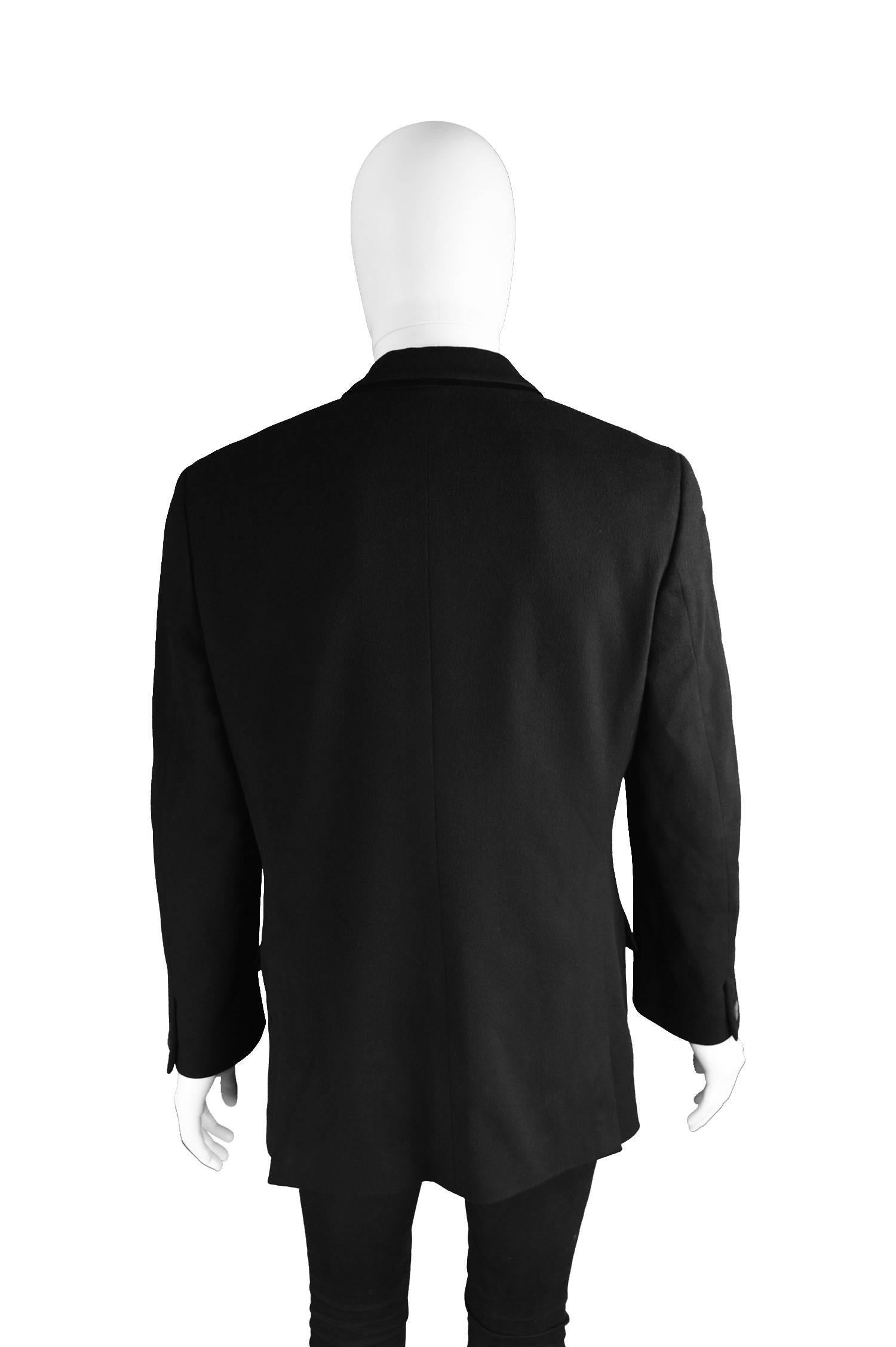 Istante by Gianni Versace Men's Vintage Cashmere, Wool and Velvet Blazer, 1990s 3