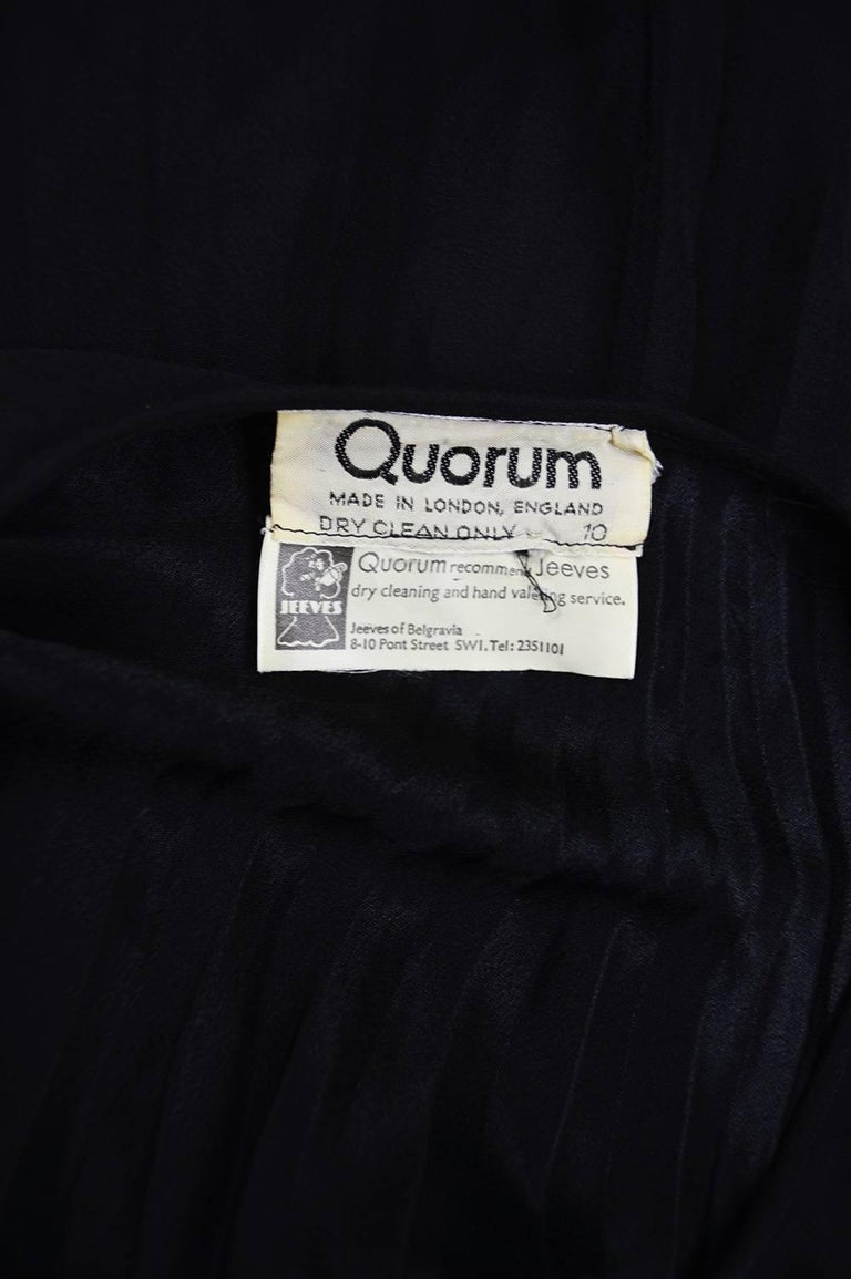 Alice Pollock for Quorum Black Satin Back Crepe Vintage Shirt, c. 1970 ...