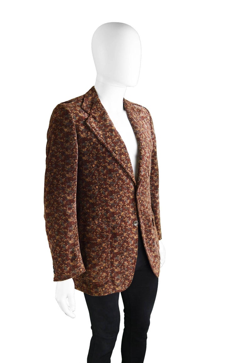 1970s Ted Lapidus Demi-Couture Velvet & Snakeskin Detail Coat