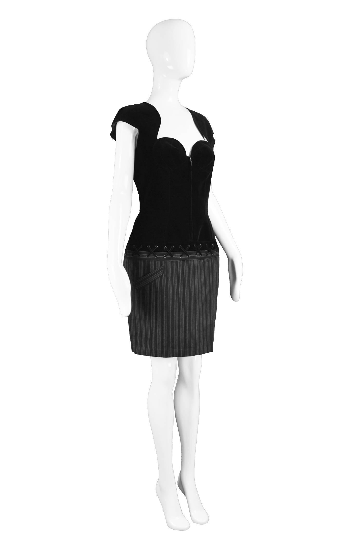 mugler corset dress