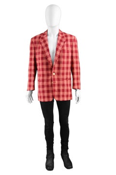 Gianni Versace Versus Men's Vintage Plaid Blazer, 1990s