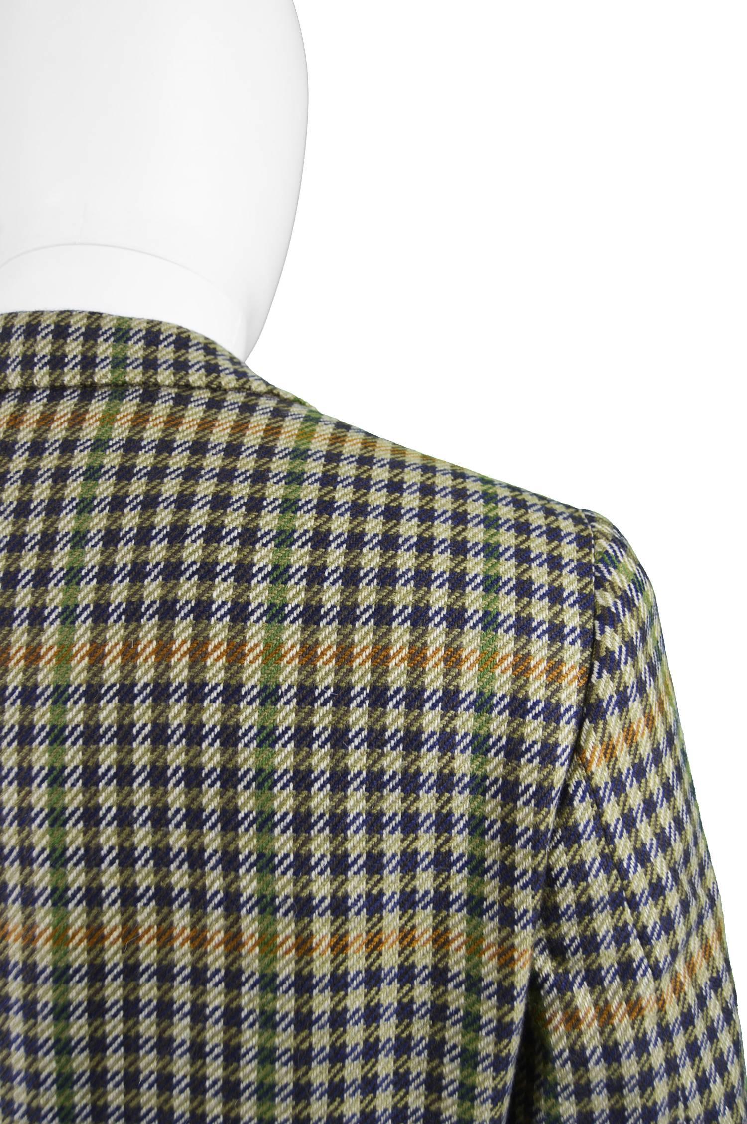Chester Barrie for Harrods Men's Vintage Pure Cashmere Checked Jacket, 1970s For Sale 4
