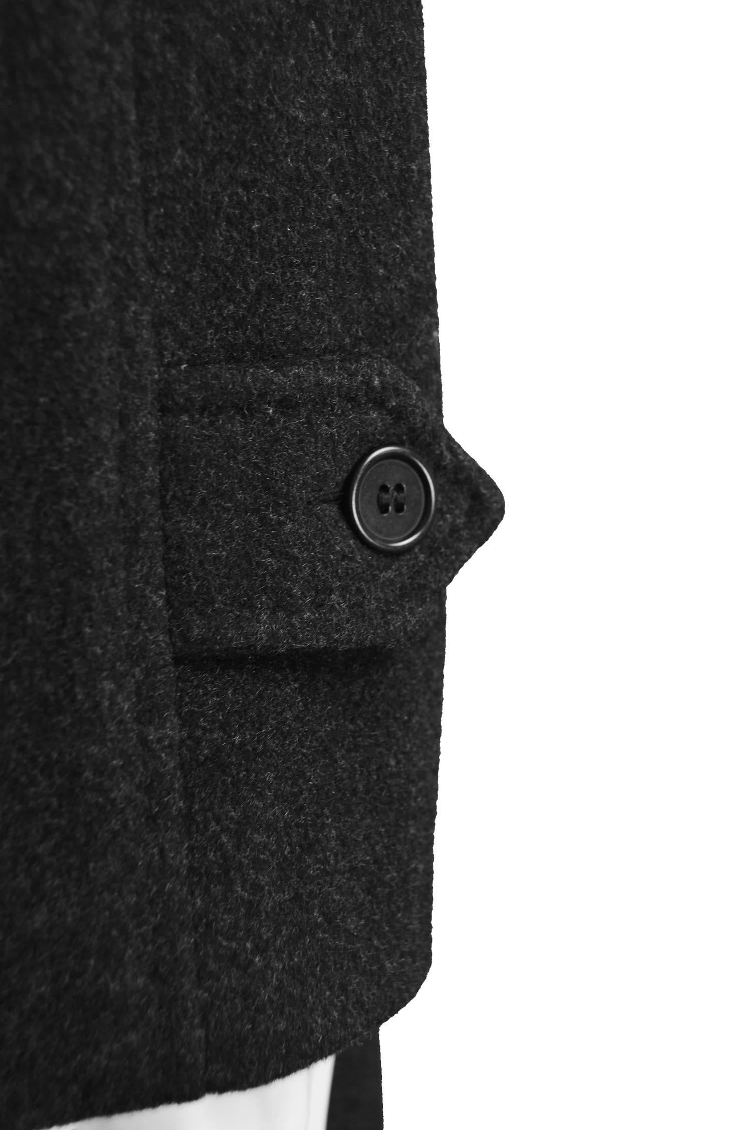 Jacques Heim Vintage Men's Cashmere & Wool Raglan Sleeve Overcoat, 1980s 1