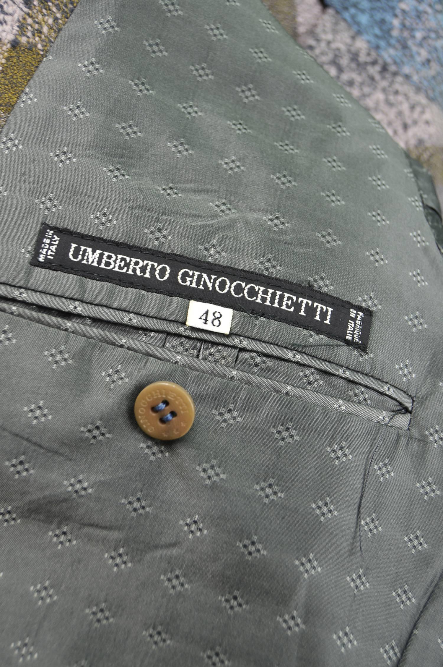 Umberto Ginocchietti Vintage Men's Wool Checked Tweed Blazer, 1980s 4