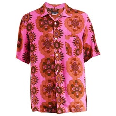 Comme Des Garcons Homme Plus Hand Dyed Pink Men's Rayon Shirt, Spring 2005