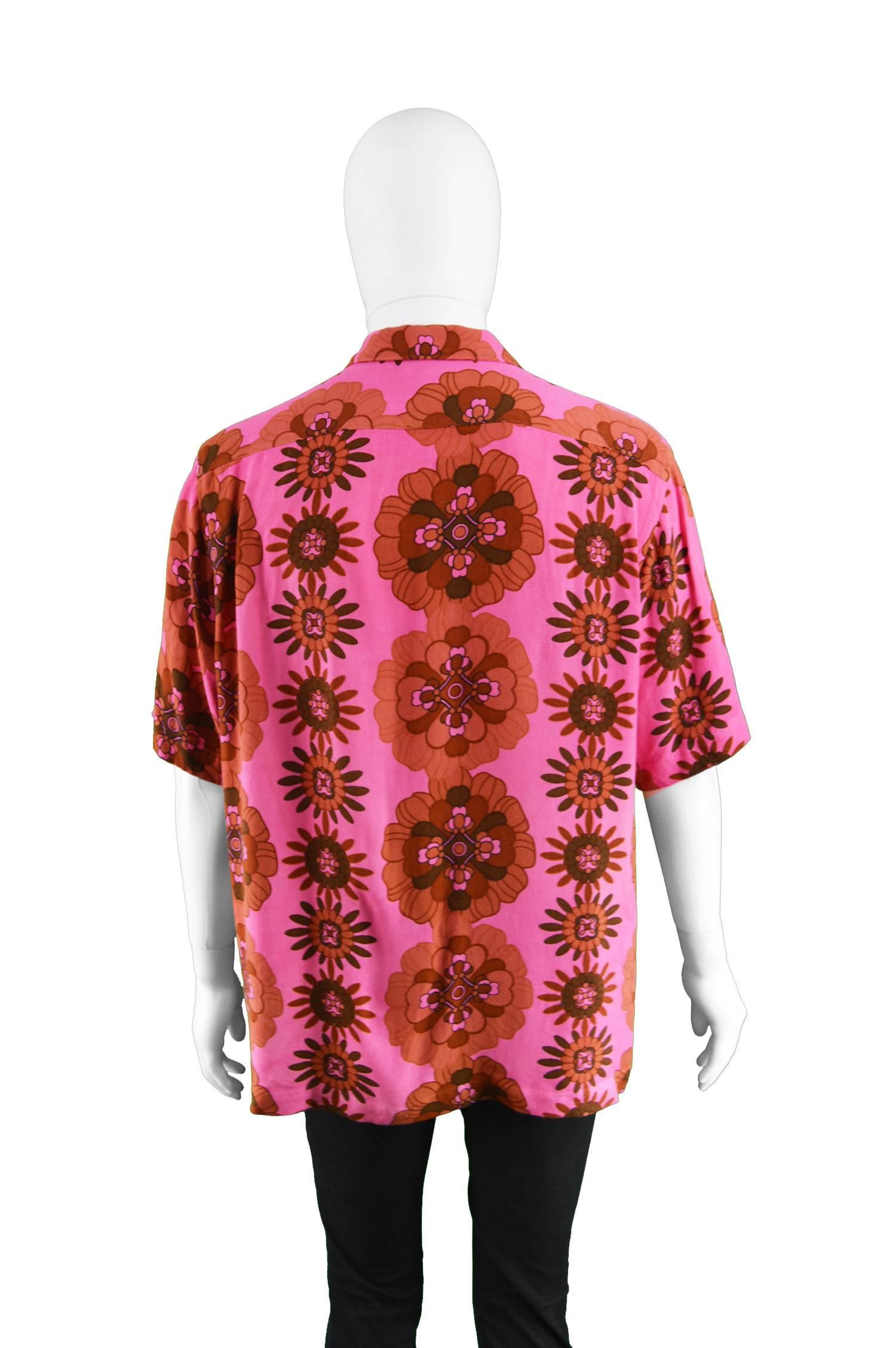 Comme Des Garcons Homme Plus Hand Dyed Pink Men's Rayon Shirt, Spring 2005 3