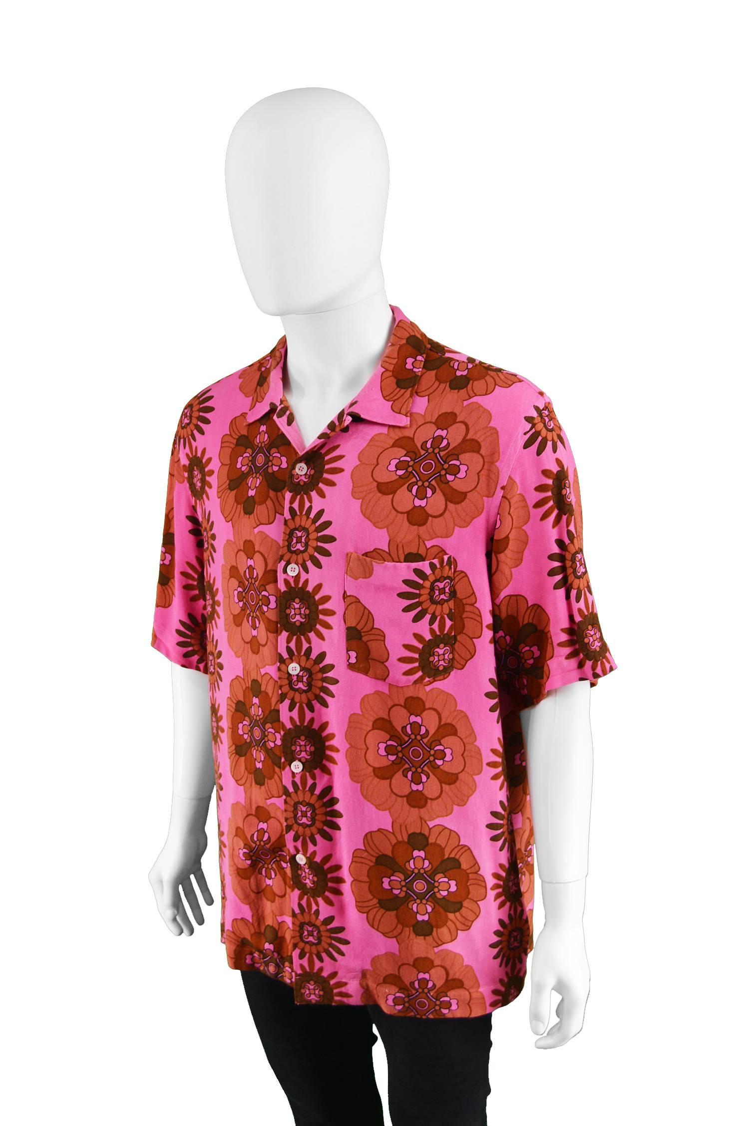 Comme Des Garcons Homme Plus Hand Dyed Pink Men's Rayon Shirt, Spring 2005 2