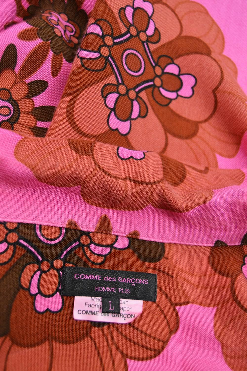 Comme Des Garcons Homme Plus Hand Dyed Pink Men's Rayon Shirt, Spring 2005 4