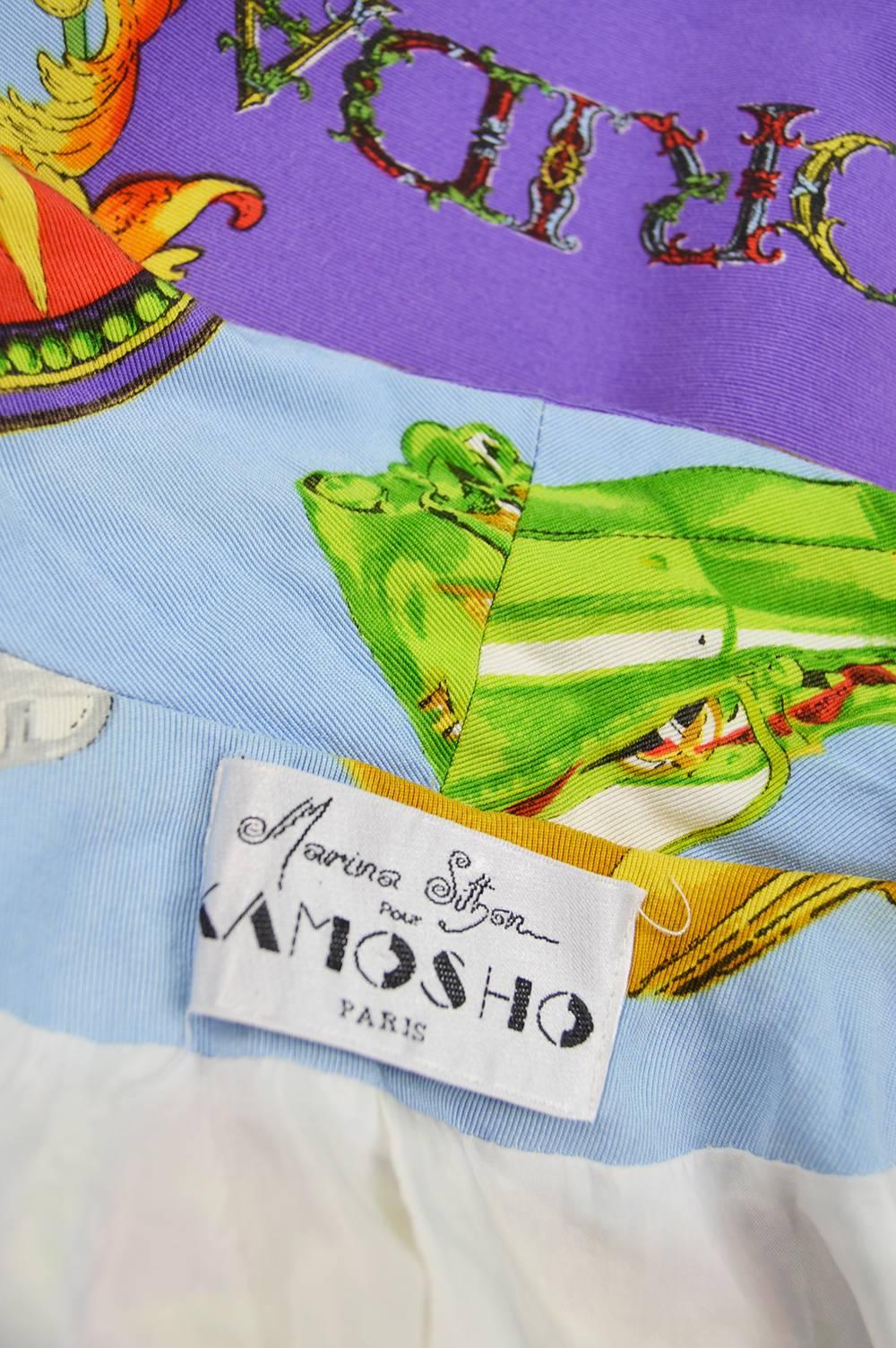 Kamosho by Marina Sitbon Vintage 'Florida' Print Blazer Jacket, 1990s 2