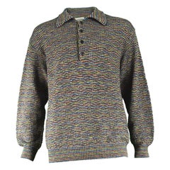Missoni Men's Vintage Textured Wool, Acrylic & Alpaca Knit Sweater, 1990s