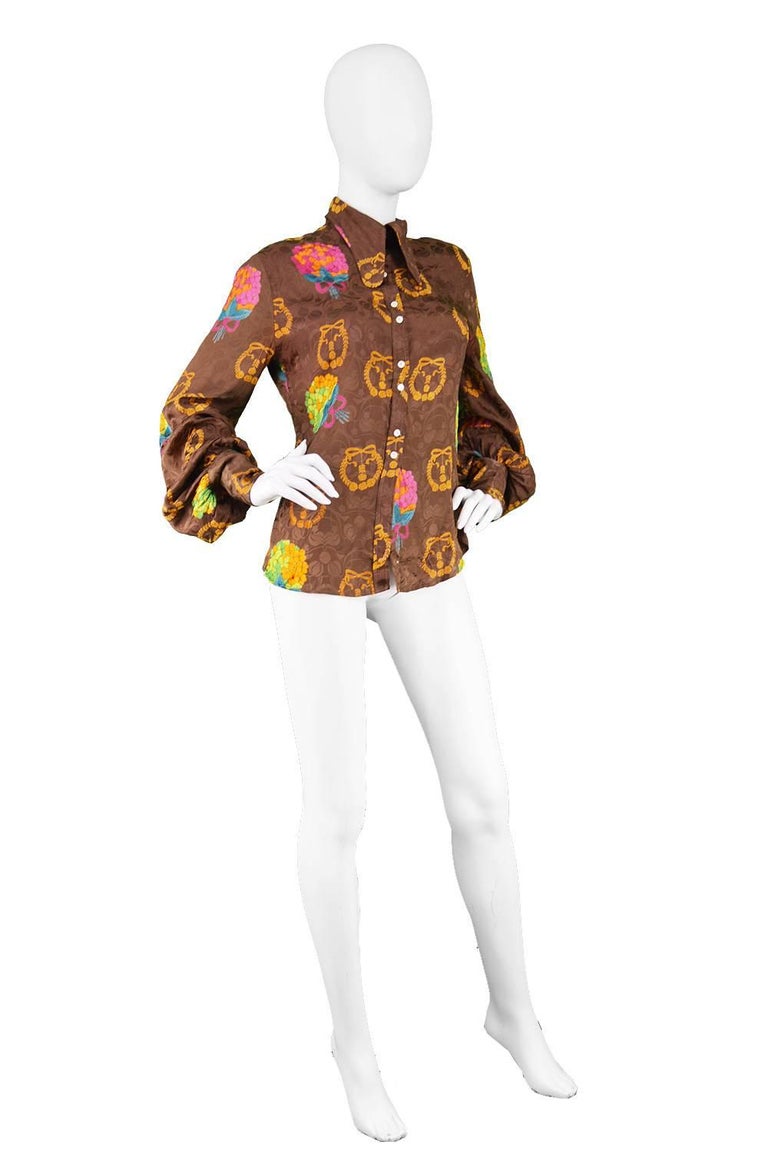 Rare 1960s Jeff Banks Pointed Collar Blouse main image 0