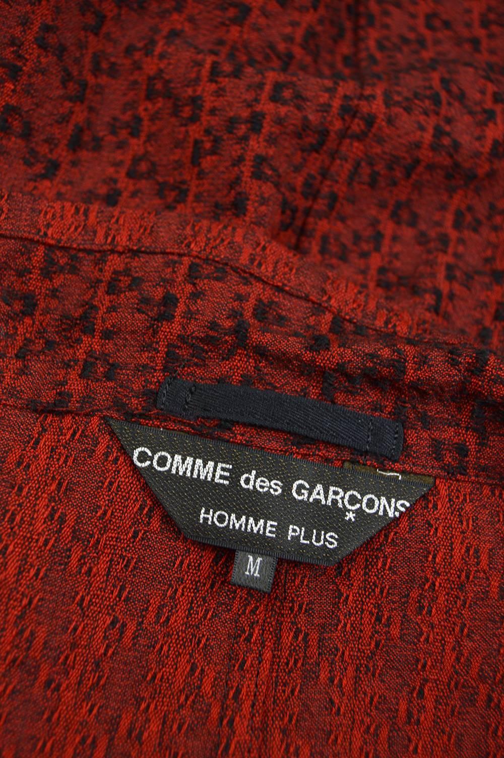 Comme Des Garcons Homme Plus Silk Wool Mohair Red Knit Men's Blazer Jacket 2