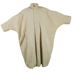 Issey Miyake Men's Rare Vintage Oversized Khaki Lightweight Windcoat, 1980s