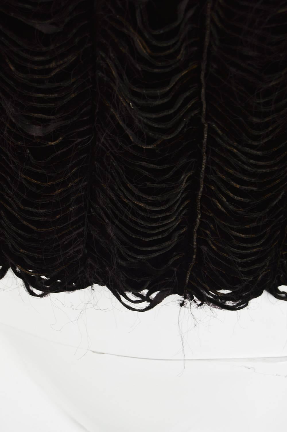 Jean Paul Gaultier Vintage 1990's Shredded Distressed Black Velvet Jacket For Sale 2