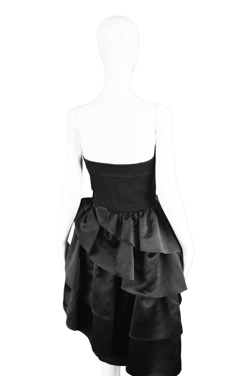 Louis Feraud Documented Vintage 1987 Strapless Satin Cocktail Party Dress 1