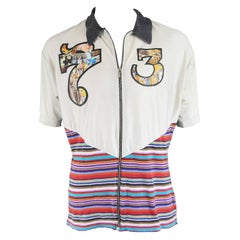 John Richmond Destroy Polo Vintage en jersey extensible pour hommes:: 1990