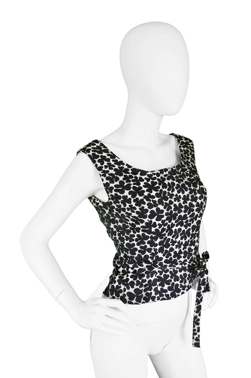 Givenchy Haute Couture Vintage Jacquard Sleeveless Evening Top, 1980s   For Sale 1