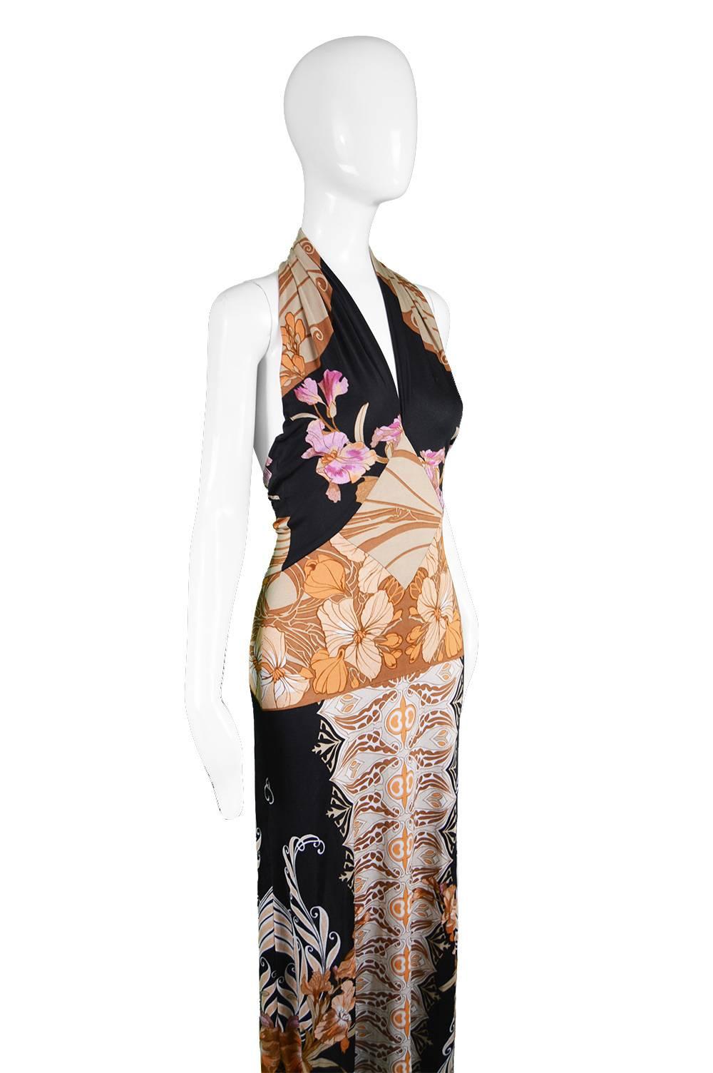 Women's Mac Tac Paris for Saks Fifth Avenue Vintage Printed Jersey Maxi Dress, 1970s