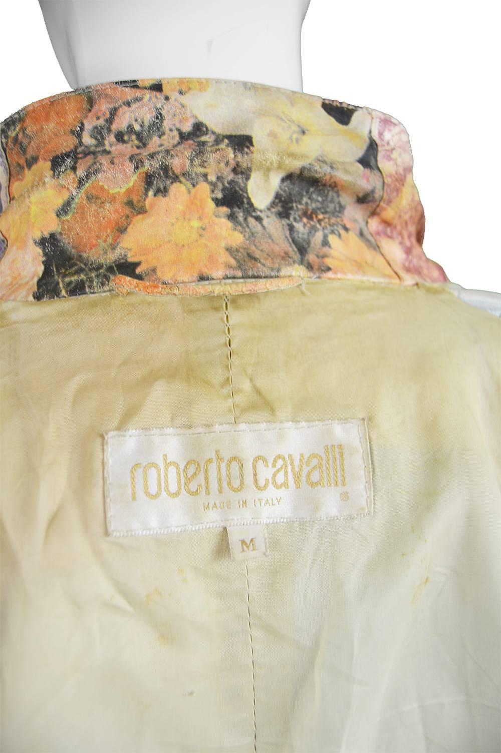 Roberto Cavalli Vintage Women's Leather Patchwork Jacket, 1990s For Sale 4
