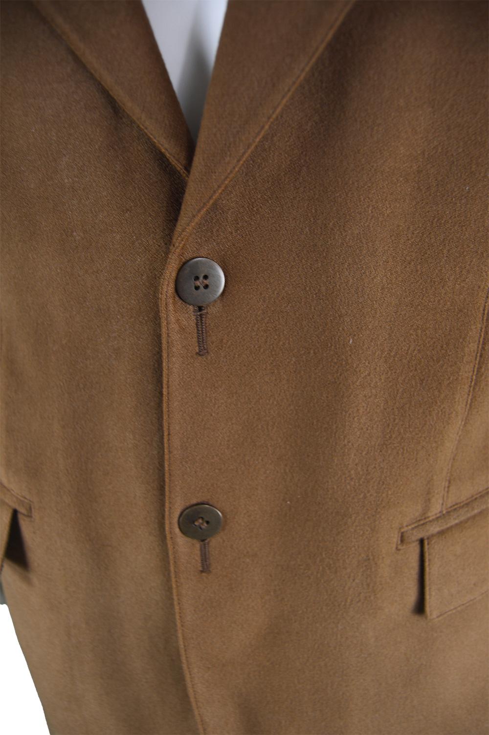 Claude Montana Men's Vintage Brown Modal & Cotton Blazer Jacket, 1990s In Good Condition In Doncaster, South Yorkshire