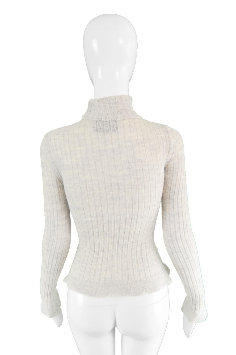 Jean Paul Gaultier Vintage Fine Knit Military Braid Cut Out Sweater, 1990s For Sale 2