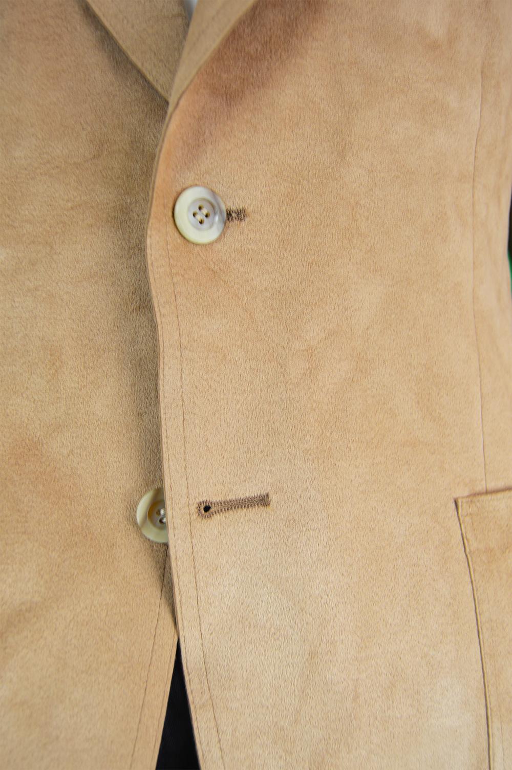Halston for I. Magnin Men's Vintage 'Halsuede' Brown Blazer Jacket, 1970s In Good Condition In Doncaster, South Yorkshire