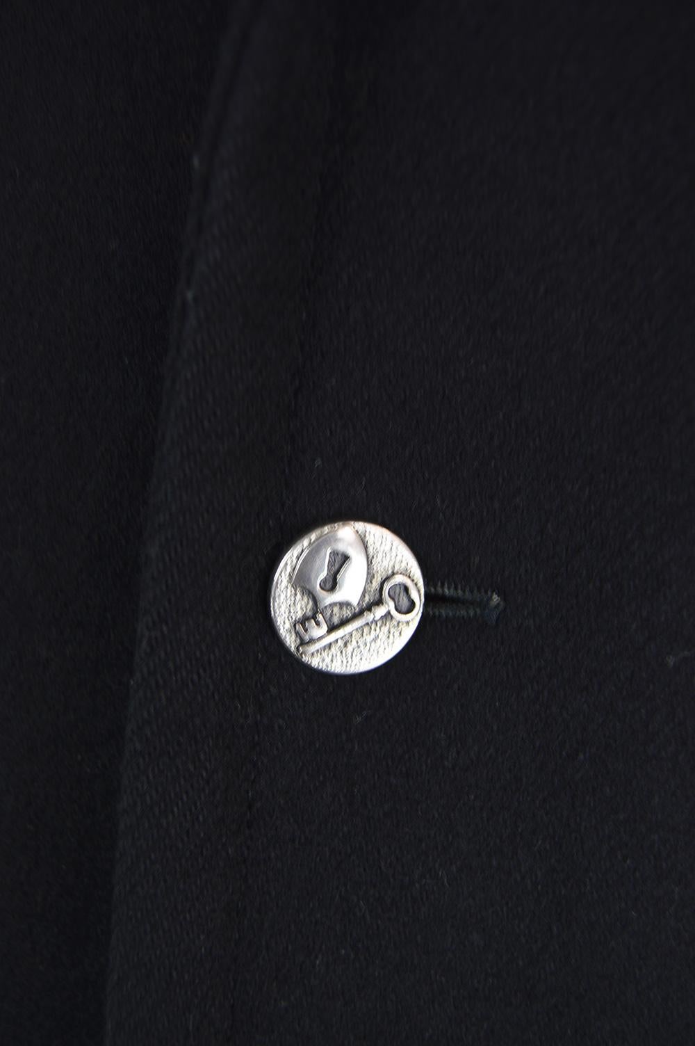Jean Paul Gaultier Black Men's Appliquéd Wool Blend Jacket  For Sale 4