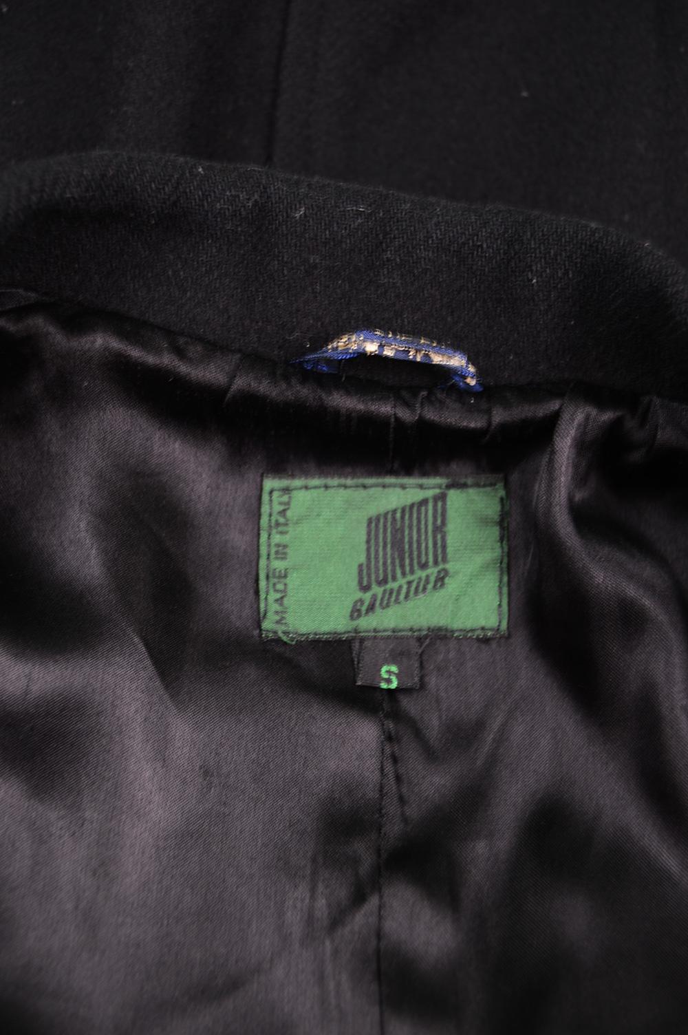 Jean Paul Gaultier Black Men's Appliquéd Wool Blend Jacket  For Sale 6
