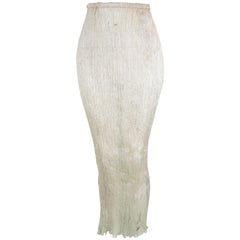 Zandra Rhodes Retro Fortuny Pleated Organza Artisanal Maxi Skirt / Dress