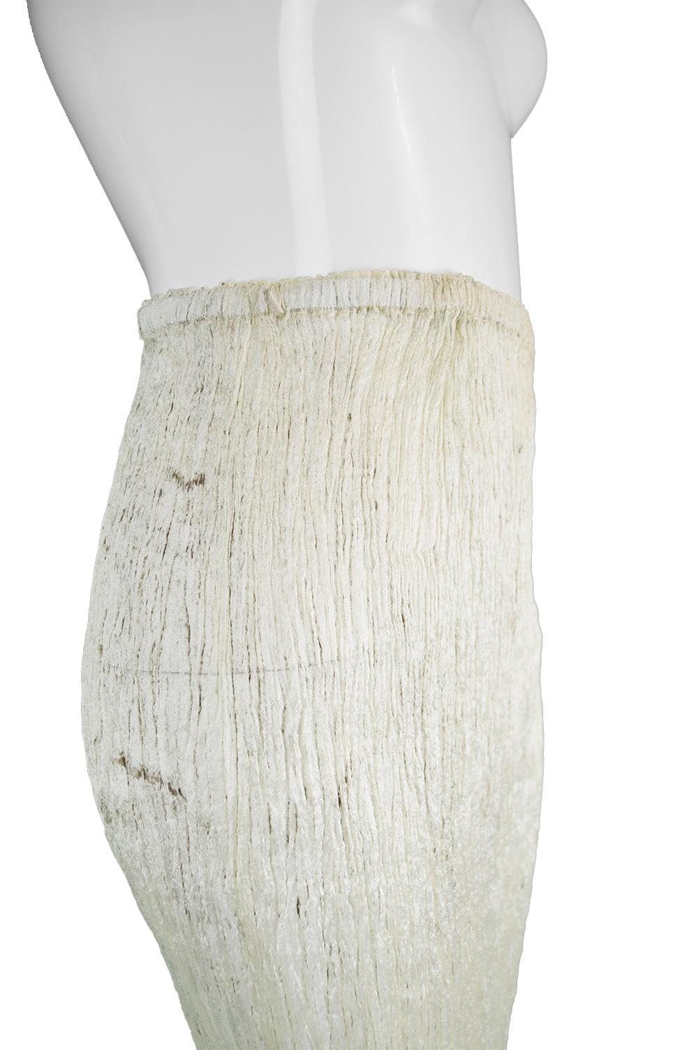 Zandra Rhodes Vintage Fortuny Pleated Organza Artisanal Maxi Skirt / Dress 1