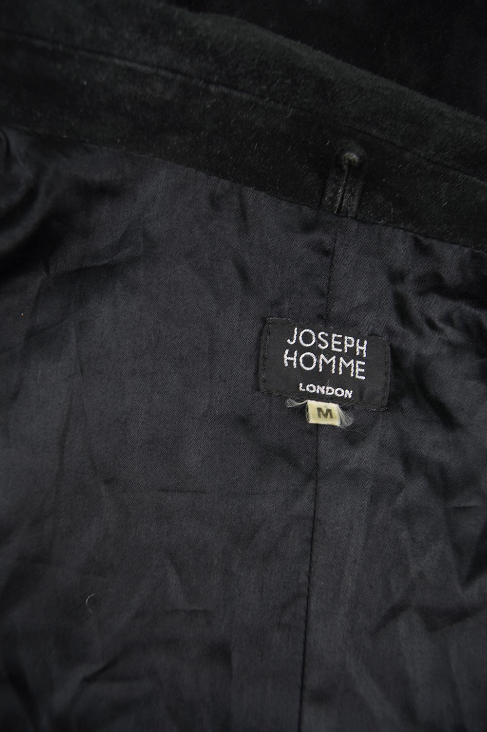 Joseph Homme Black Suede Mens Vintage Coat, 1990s For Sale 3
